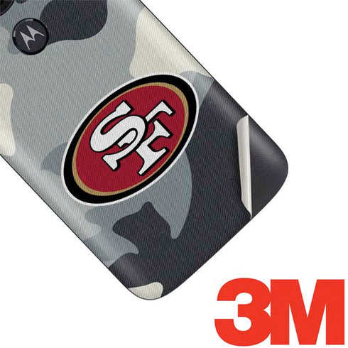 NFL San Francisco 49ers Camo Moto E5 Play Skin